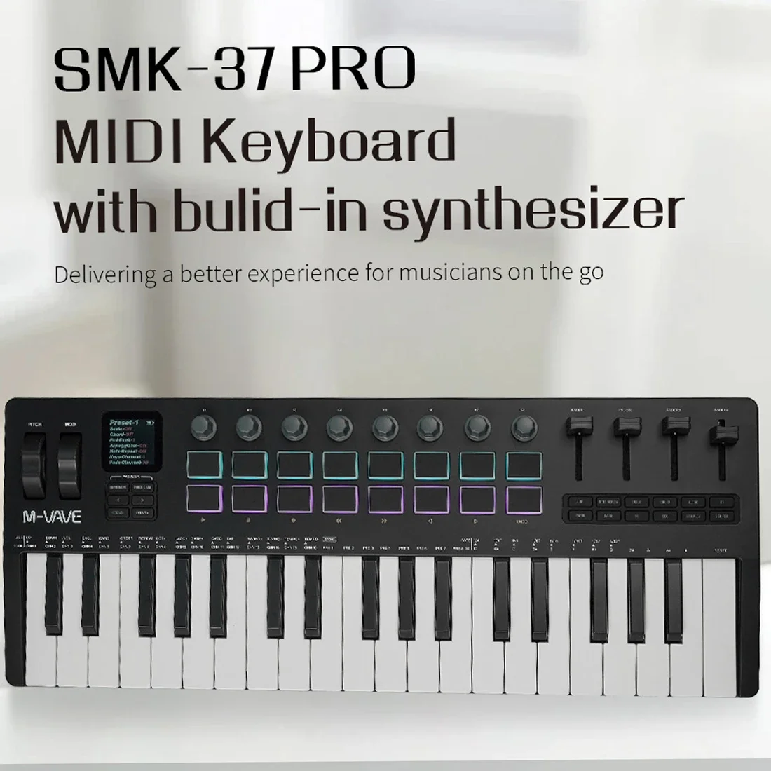 جهاز تحكم MIDI محمول M-VAVE SM - مراجعة Midi Controller Pad وسعره