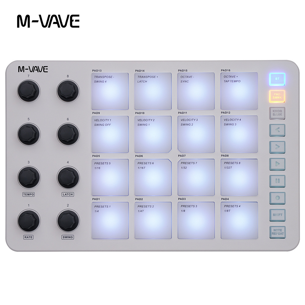 وحدة تحكم لاسلكية M-Vave Smc-P - مراجعة Midi Controller Pad وسعره