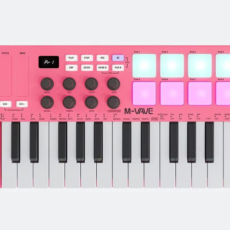 لوحة مفاتيح MIDI محمولة M Vave - مراجعة Midi Controller Pad وسعره